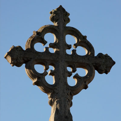 Clipsham stone cross on War Memorial Holt Owl Trail